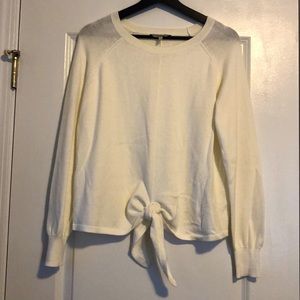 Tie front ten-oh-8 sweater!